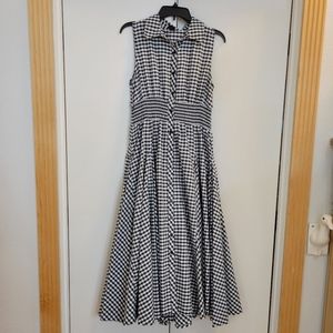 WOMENS GRACE DRESSES BLACK AND WHITE GINGHAM MAXI DRESS